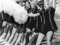 October 18, 1969 - Jackie Harvey leads Raiderettes in pompon routine. (Ron Riesterer / Oakland Tribune)